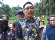 Bupati Labusel Tinjau Jalan Amblas Di Simandiangin Desa Sabungan.