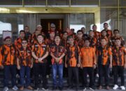 PAC PP Kotapinang Gotong Royong Betuli Lobang Jalan Banjar Dua Ujung.