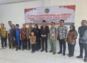 Pelantikan Pengambilan Sumpah PPAT Di Aula Kantor Pertanahan Labusel.