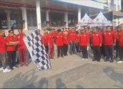 H Ahmad Padli Lepas Gerak Jalan Santai HUT Pemkab Ke-16.