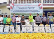 PT DNS Serahkan Hasil Panen Jagung ke Tiga Desa di Padang Lawas