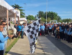 Semarak Harla ke-17, Bupati Labusel dan Wakil Turun Langsung Ikuti Jalan Santai Bersama Warga