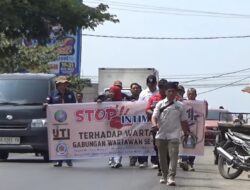 Wartawan Ditarik Saat Liputan, Gabungan Pers Labusel Longmarch Tuntut Hentikan Intimidasi