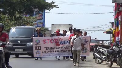 Wartawan Ditarik Saat Liputan, Gabungan Pers Labusel Longmarch Tuntut Hentikan Intimidasi