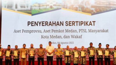 BPN Sumut Serahkan Sertipikat Tanah, Wujud Nyata Kepastian Hukum dan Layanan Pertanahan Modern