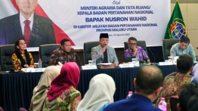 Pembinaan di Kanwil BPN Provinsi Maluku Utara, Menteri Nusron: Tugas Saya sebagai Menteri adalah Memberikan Kepastian dan Harapan