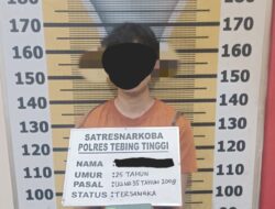 Satresnarkoba Polres Tebing Tinggi Tangkap Pemuda Miliki 3 Kg Ganja di Deli Tua