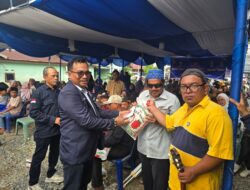 DPD Partai NasDem Kota Tebing-Tinggi Bagikan 500 Paket Sembako, di Puncak HUT Partai NasDem ke-14.
