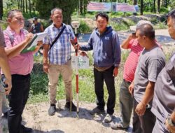 Pastikan Status Lahan, Kantor Pertanahan Labusel Lakukan Pengukuran Bersama Polres di Areal PT SMA