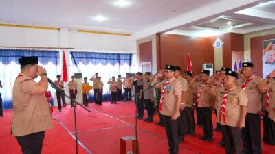 Di Bawah Ikrar dan Nyala Semangat, Mabicab Pramuka Labusel Diharapkan Jadi Pilar Pembinaan Generasi Gugus Depan.