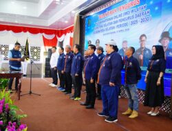 PW dan 5 PD se-Sumsel Resmi Dilantik, Yudhistira Ajak IWO Kontrol Lingkungan di Muba Sebagai Kawasan Tambang Minyak.