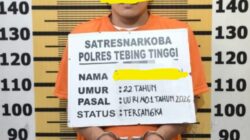 Edarkan Sabu di Simpang Medan, Warga Tambangan Hulu Dibekuk Sat Resnarkoba Polres Tebing Tinggi