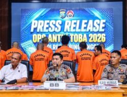 Konferensi Pers Ops Antik Toba 2026, Polres Tebing Tinggi Ungkap 19 Kasus Narkotika.