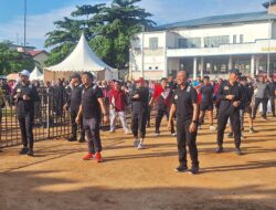 Bupati Fery Awali Semarak HJL ke-18 Labusel dengan Senam Sehat Bersama dan Aksi Sosial.
