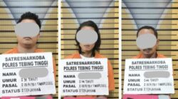 Tiga Pria Ditangkap, Sat Resnarkoba Polres Tebing Tinggi Sita 9,59 Gram Sabu