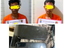 Dua Pelaku Pencurian HP di Aek Batu Dibekuk Polsek Torgamba, Satu Berperan Jual Hasil Curian.